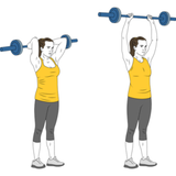 extension triceps o press frances con barra de pie init pos 6325