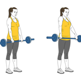 encogimiento de hombros de pie con barra init pos 1568