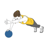 equilibrio alterno sobre balon medicinal init pos 1157