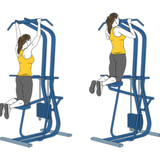 dominadas en maquina rodillas flexionadas init pos 9443