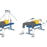 cruces de pectoral con cable polea en banco plano init pos 1665