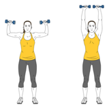 press militar o de hombros con mancuernas de pie init pos 1697