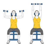 press de hombros con mancuernas sentado con apoyo init pos 3143