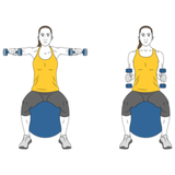 elevacion lateral con mancuernas flexion de codo sentado en pelota de pilates init pos 5937
