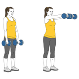 elevacion frontal de hombros con mancuernas de pie init pos 9993