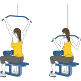 jalon a la nuca en polea alta sentado init pos 6442