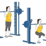 media sentadilla con pierna en extension en maquina smith init pos 5745