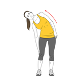 estiramiento de abdominales oblicuos de pie init pos 9345