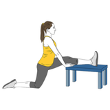 estiramiento de extensores de cadera una pierna sobre banco init pos 2509