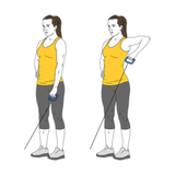 remo a una mano de pie con cable polea init pos 4188