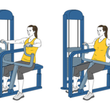 remo con agarre cerrado sentado en maquina init pos 1840