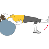 extension de rodilla apoyado sobre pelota de pilates init pos 5560