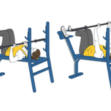 press de banca con barra rodillas flexionadas init pos 7906