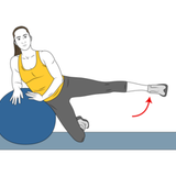 abduccion de una pierna apoyado en pelota de pilates init pos 3385