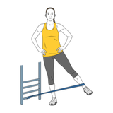 abduccion de cadera con banda elastica y piernas cerradas init pos 7451