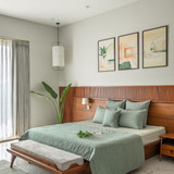 Wooden headboard bedroom Wooden bed design
