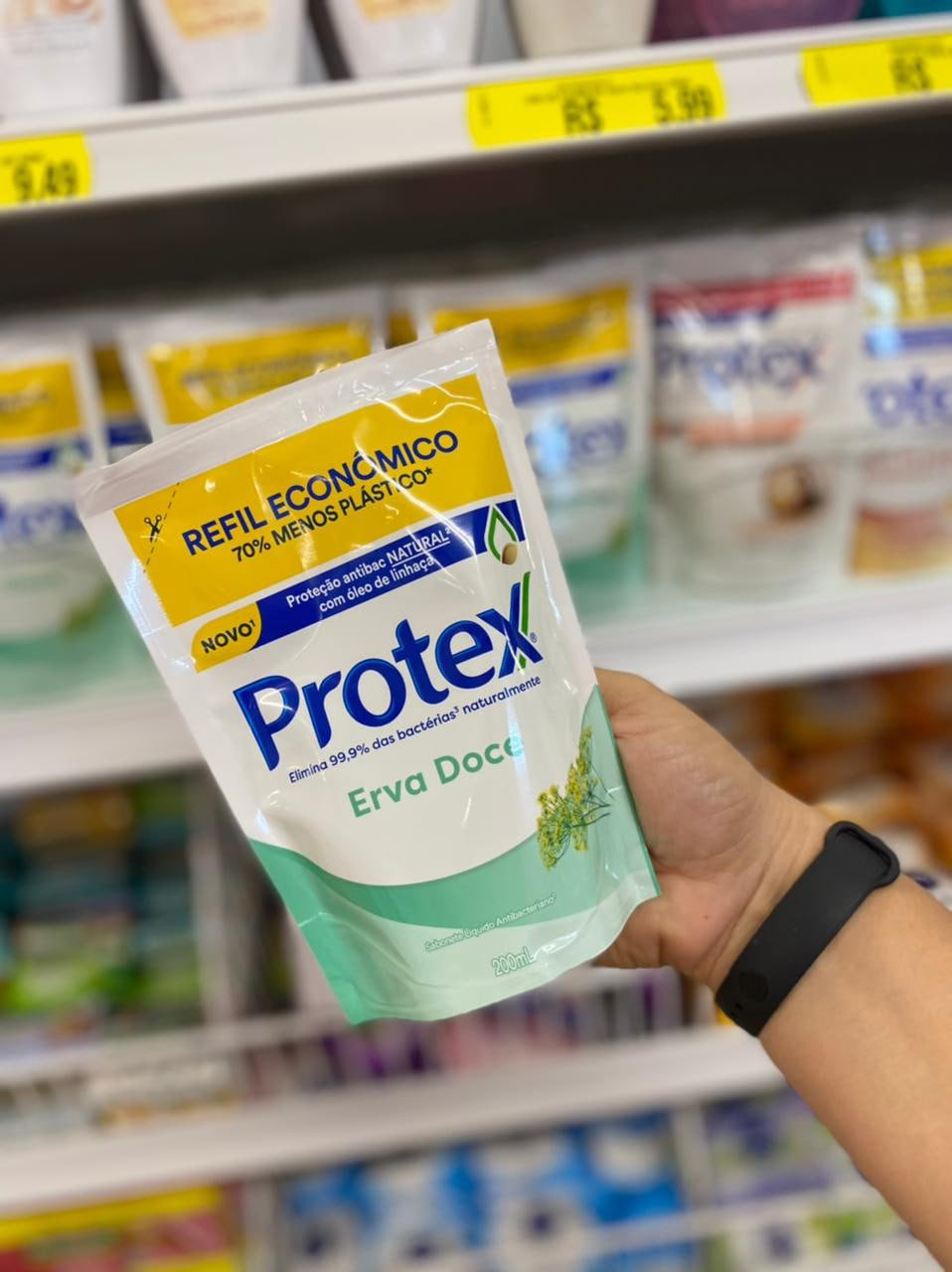 Sabonete Líquido Antibacteriano para as Mãos Protex Erva Doce 200ml