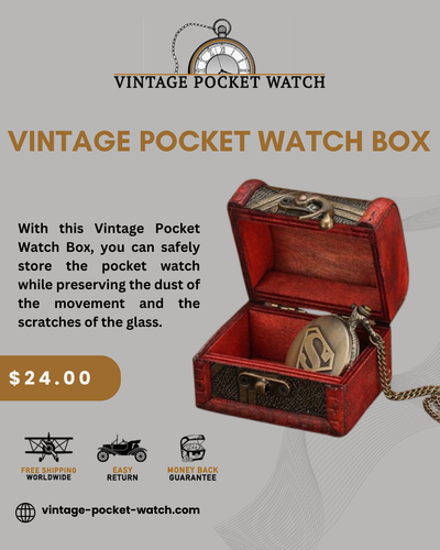Elegant Vintage Pocket Watch Box - Perfect for Collectors.png