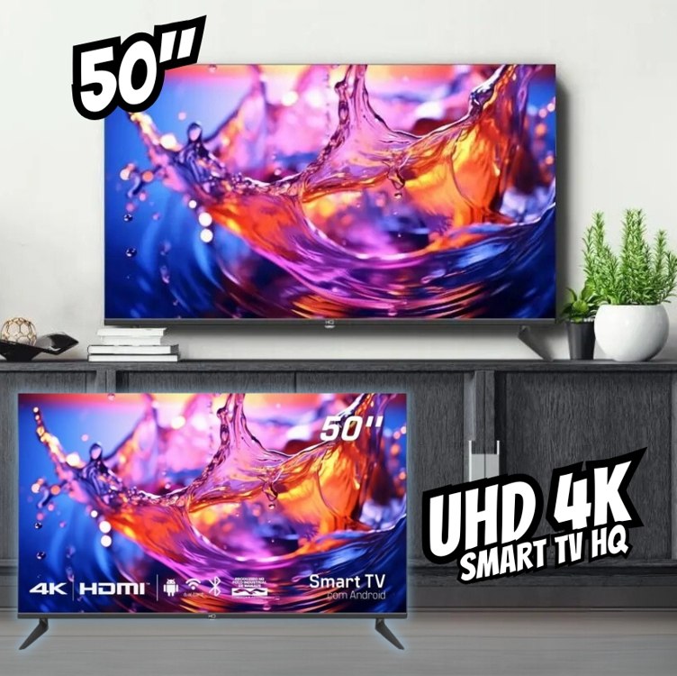 Smart Tv Hq 50 Uhd Android 13 Design Slim Hqs50nkhm