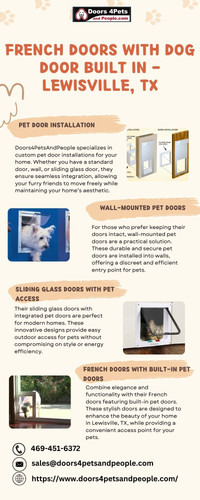 French Doors with Dog Door Built In Lewisville, TX.jpg