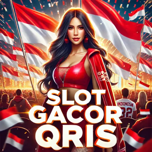 DALL·E 2024 12 30 10.42.36 A dynamic and festive promotional image for 'Slot Gacor QRIS', featuring .webp