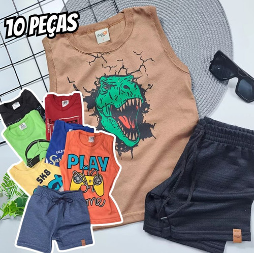 Kit 5 Conjunto Regata Premium Sortido Infantil Menino Verão.jpg