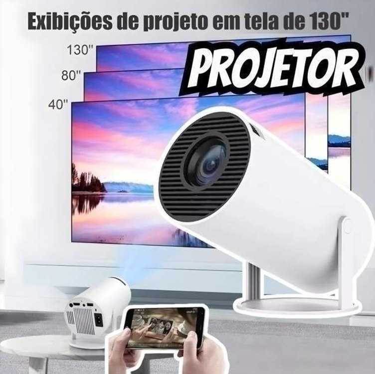 Projetor LED Home Theater 720p – HDMI e USB – Compatível com Android, Samsung, Xiaomi e iOS