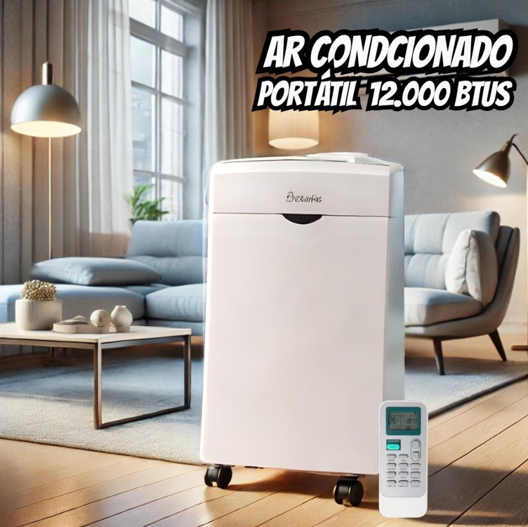 Ar-Condicionado Portátil Hisense 12.000 BTUs AP-12CWBRNPS01 Wi-Fi Controle Remoto Frio – 110V