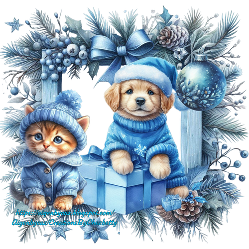 aigenbycaz bluechristmasframe (1).png