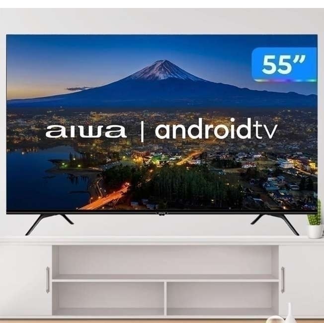 SmartTV Aiwa 55” Android, 4K, Borda Ultrafina, Dolby Vision & Atmos – AWS-TV-55-BL-01 TV 55″ ANDROID – BORDA INFINITA AWS-TV-55-BL-01 BIVOLT