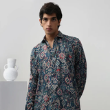 Rama Green Print Full Sleeves Luxury Premium Branded Cotton Men's Shirt.png