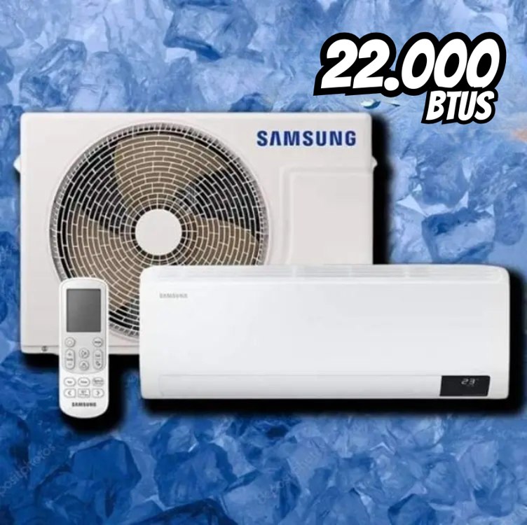 Ar-condicionado Split Inverter Samsung Windfree 22000 Btus Só Frio Branco 220V AR24BVFAAWKNAZ