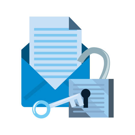 email padlock key cyber security data protection vector illustration.jpg