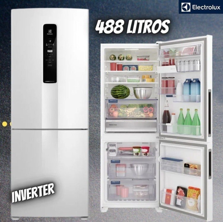 Geladeira Electrolux Frost Free Inverter 488L Experience Fresh&Flex Inverse Branca (IB55)