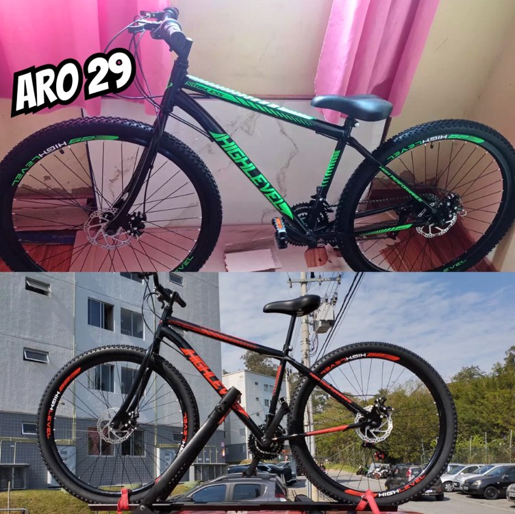 Bicicleta Aro 29 Mtb Aço Carbono Freios A Disco 21 Vel