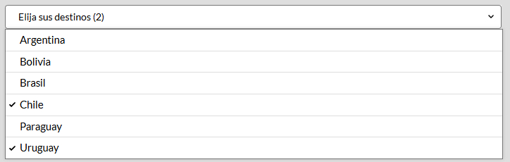 Select multiple - varios values