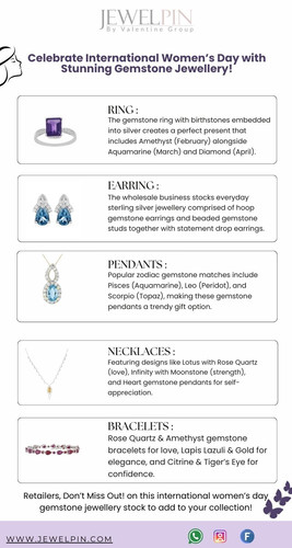 Celebrate International Women’s Day with Stunning Gemstone Jewellery Collection 2025 JewelPin.jpg