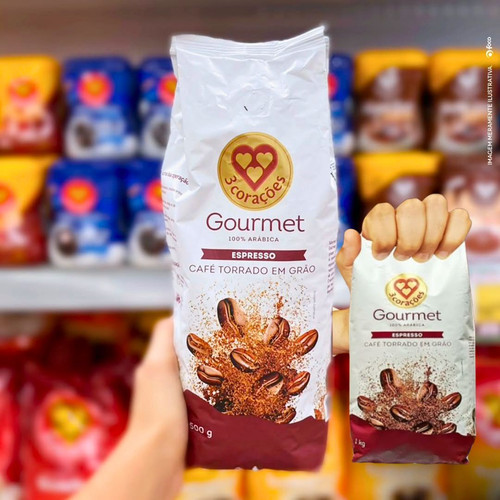 3 Corações Café Torrado em Grãos Espresso Gourmet, 500g.jpg