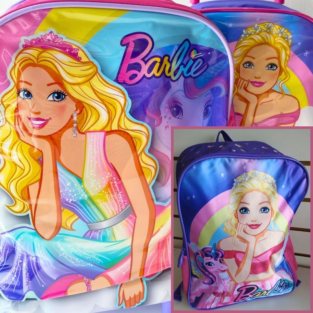 Mochila Barbie Violeta Is41421bb Desenho Do Tecido Lisa Cor Pink