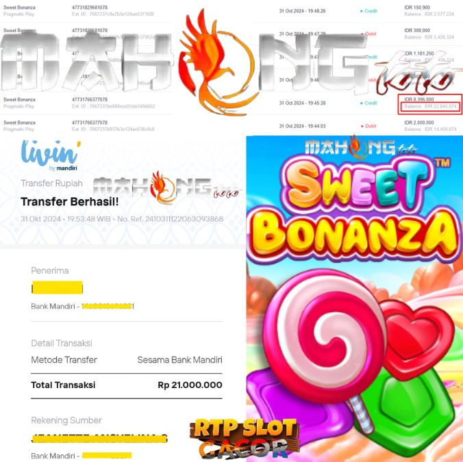 SELAMAT KEPADA ID XXXX JACKPOT PERMAINAN Sweet Bonanza by Pragmatic Play DI WEB MAHONGTOTO