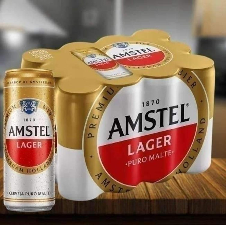 Cerveja Amstel Lager Puro Malte 12 Unidades Lata 350ml