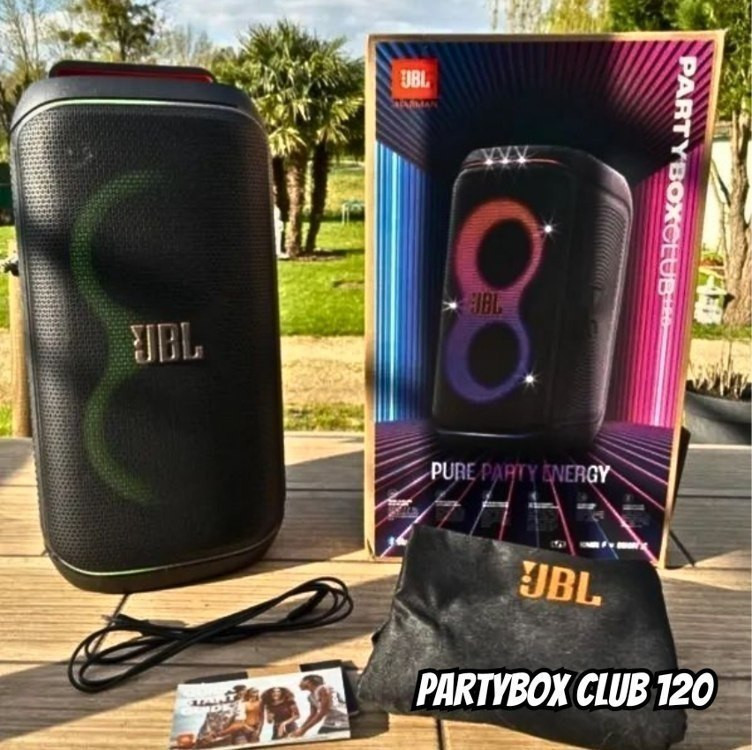 Caixa de Som Acústica JBL PartyBox CLUB 120, Bluetooth, 160W RMS, Até 12h, Resistente a Água, Preto – JBLPBCLUB120BR