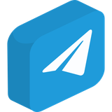 3d telegram blue logo 16291