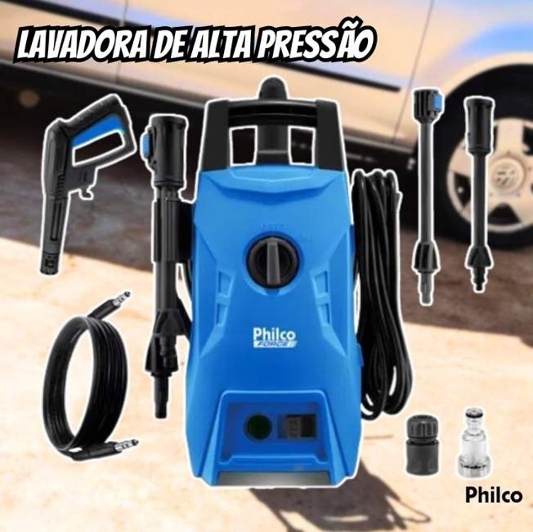 Lavadora De Alta Pressão Philco Plp2300 1750psi 12 Mpa 1500w Cor Azul