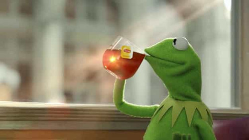 Sipping Tea 03 Classic Kermit the Frog meme aka Minding My Damn Business.jpg