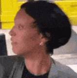 Whet 01 Thin Black woman or gay Black man looking around like What was that aka Come Back To Huh Say.gif
