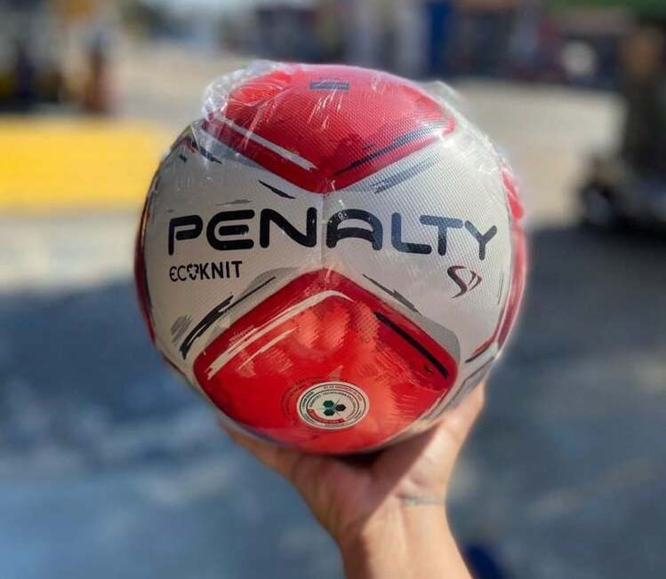 Bola Para Futebol De Campo S11 Ecoknit Xxiv Branco/Vermelho/Preto Penalty