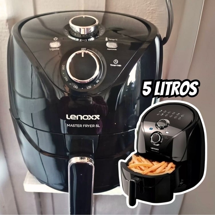 Fritadeira Sem Óleo Lenoxx Master Air Fryer 5 Litros Pfr913