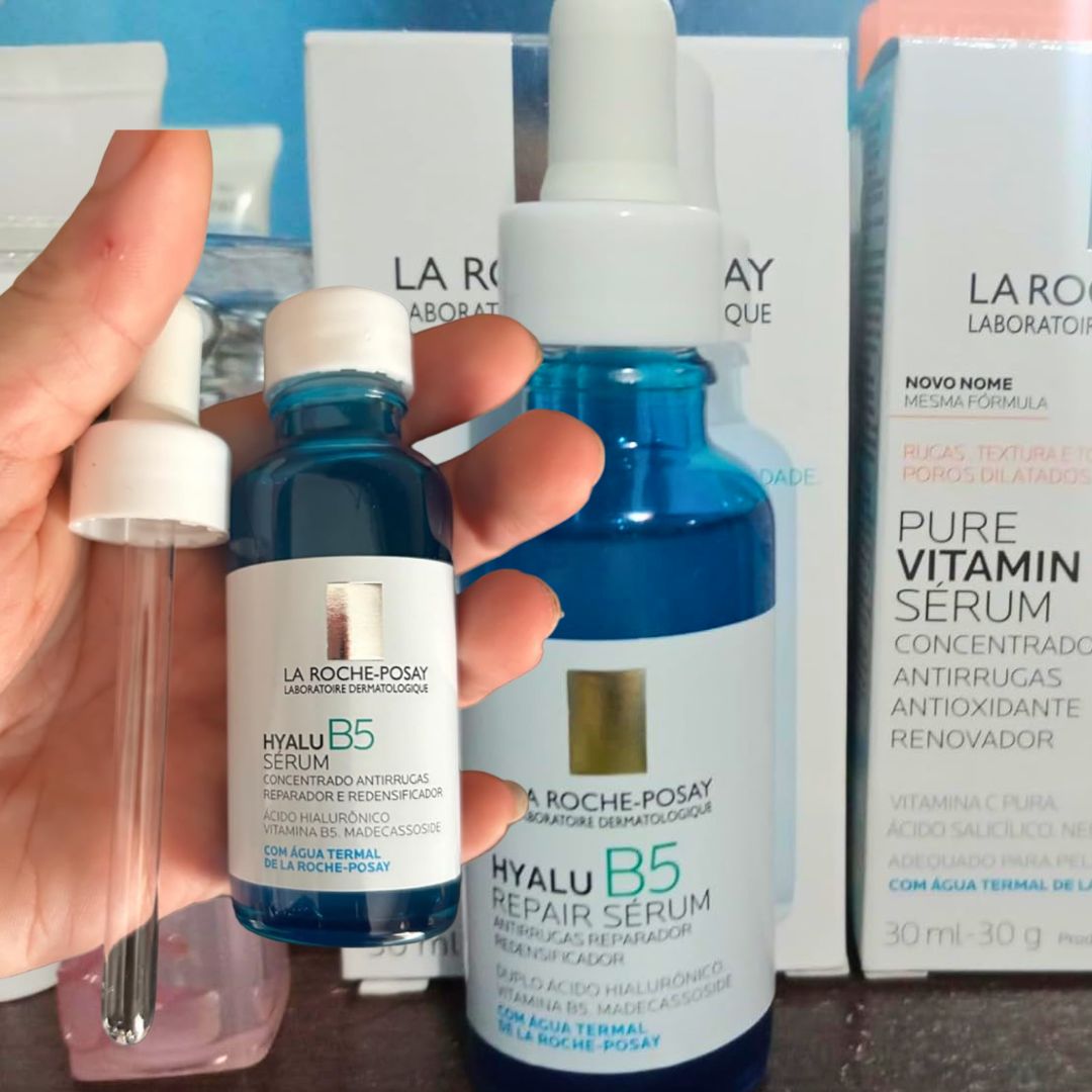 La Roche-Posay Hyalu B5 Sérum Antirrugas, Reparador Redensificador, Rugas e linhas finas, Ácido Hialurônico, Vitamina B5, Recupera elasticidade e volume