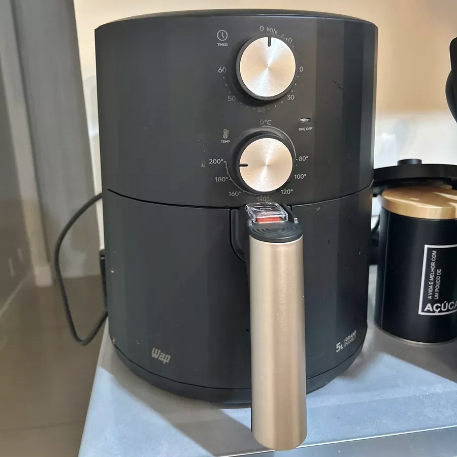 Fritadeira Elétrica Wap Air Fryer Grand Family 5l Preto e Cinza 1500w 127V